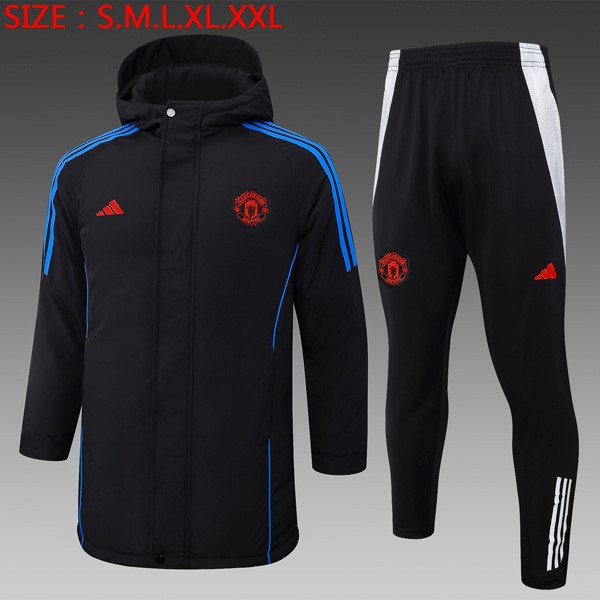 Abrigo Manchester United Conjunto Completo 2024 2025 Negro